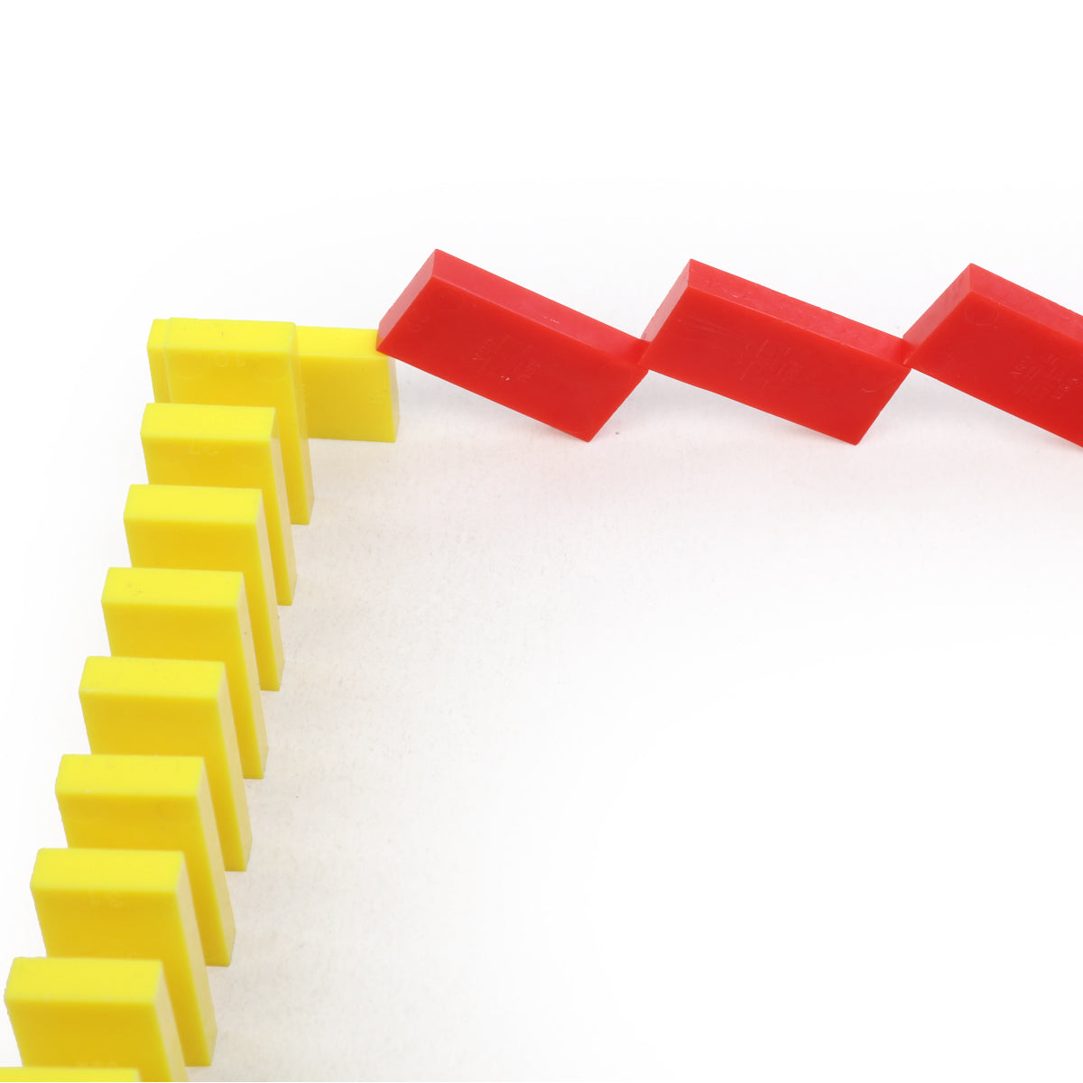 Bulk Dominoes Mini Assorted Clear lightning corner