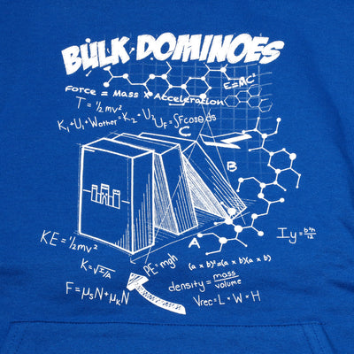 blue tech hoodie front close up