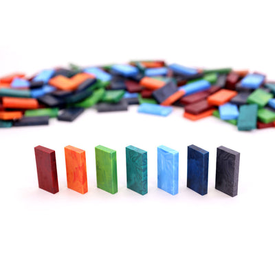 Bulk Dominoes Color Storm Pile Close up