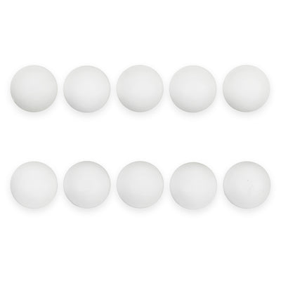 Set of ten blank white DIY marbles for Impact Marble Racing from Atwood Toys, ready to color with your own designs.