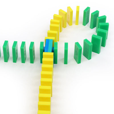 Bulk Dominoes Mini Sky Blue Corner