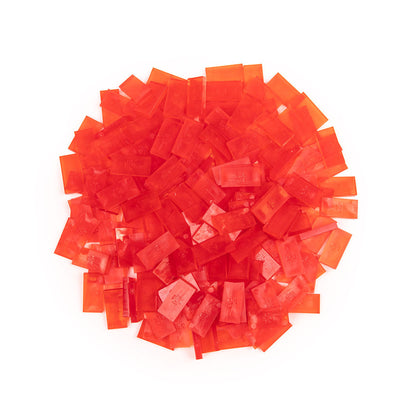 Bulk Dominoes Mini Clear red