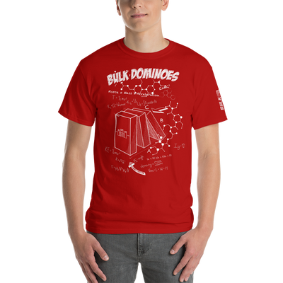 Bulk Dominoes TShirt tech front Red