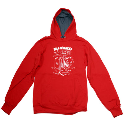 Bulk Dominoes Red Hoodie Tech Front