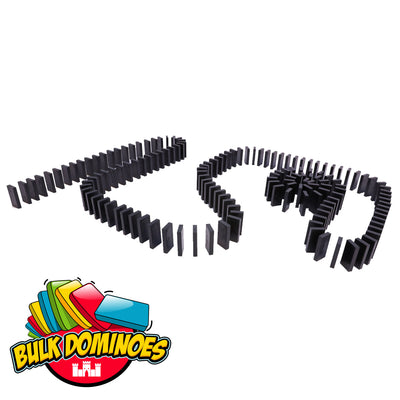 Bulk Dominoes Black Dominoes fancy setup