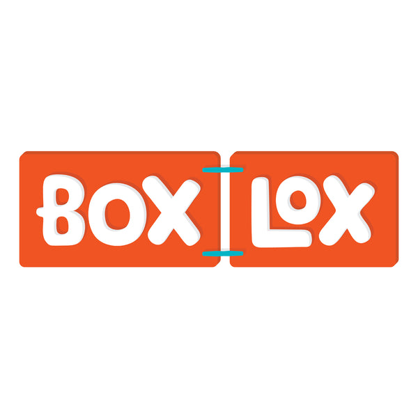 Box lox kit neon green clips and cardboard sheets jetpack box lox logo