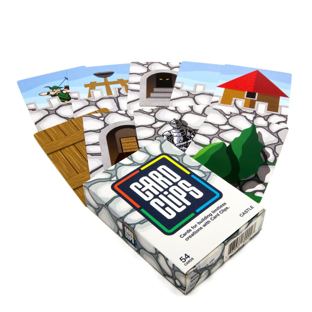 Castle Themed Building Cards | Card Clips 54-Card Deck | Atwood Toys ...